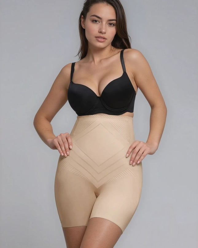 Chilot Modelator Talie Înaltă Fără Cusături cu Tehnologie Liquid Spandex, Compresie Mare, Oase Metalice, Antialunecare, Nude