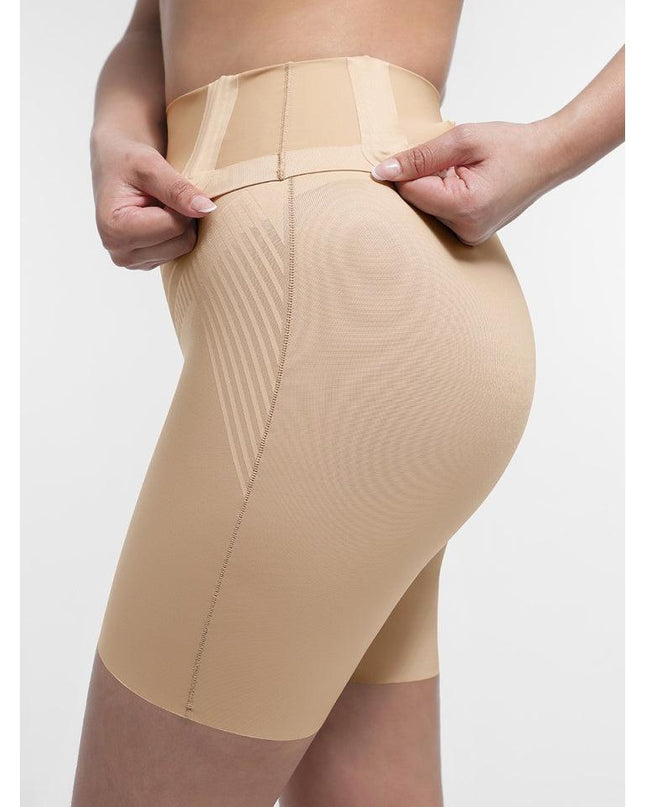 Chilot Modelator Talie Înaltă Fără Cusături cu Tehnologie Liquid Spandex, Compresie Mare, Oase Metalice, Antialunecare, Nude