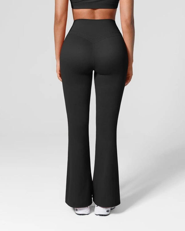 Colanti Evazati Negri Pentru Femei, Talie Inalta, Modelatori Cu Buzunare Laterale, Perfecti Pentru Sala, Yoga Fitness Alergare Sau Tinute Casual