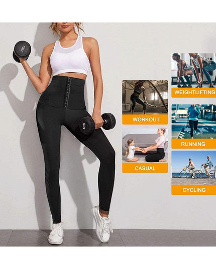 Colanti Modelatori Talie Inalta Pentru Fitness, Modelare Abdomen Si Ridicare Fese, Neopren Sauna