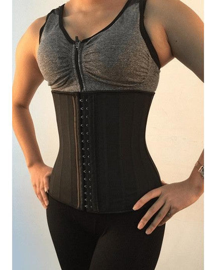 Corset Modelator 25 Atele Corset Talie de Viespe Super Agressive Negru Compresie Mare Negru