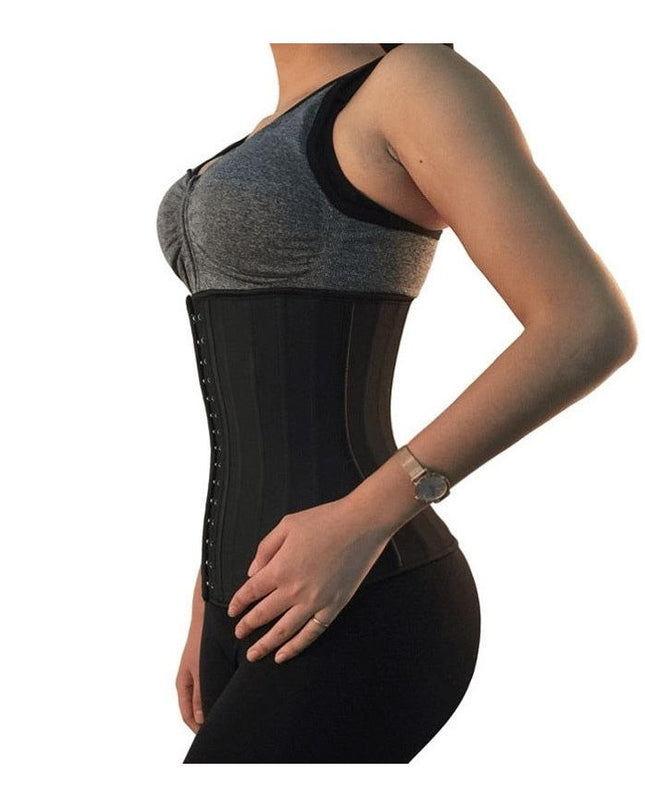 Corset Modelator 25 Atele Corset Talie de Viespe Super Agressive Negru Compresie Mare Negru