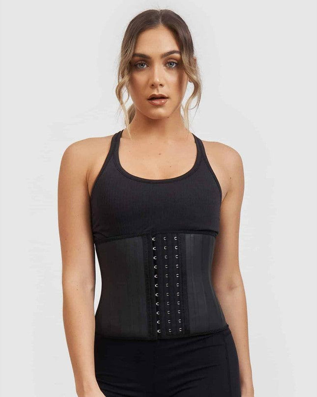 Corset Modelator Talie De Viespe, Modelare Abdomen Cu 25 Atele Metalice, Negru