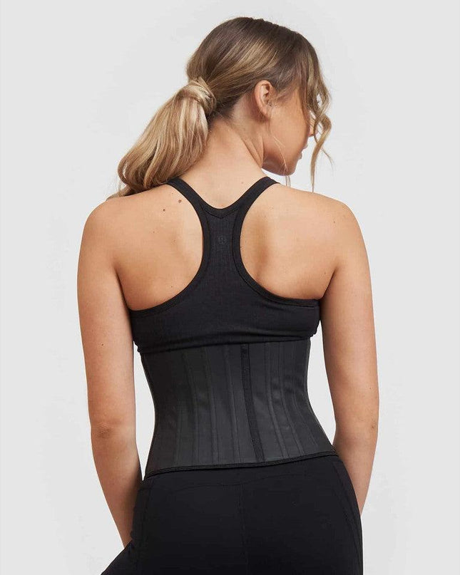 Corset Modelator Talie De Viespe, Modelare Abdomen Cu 25 Atele Metalice, Negru