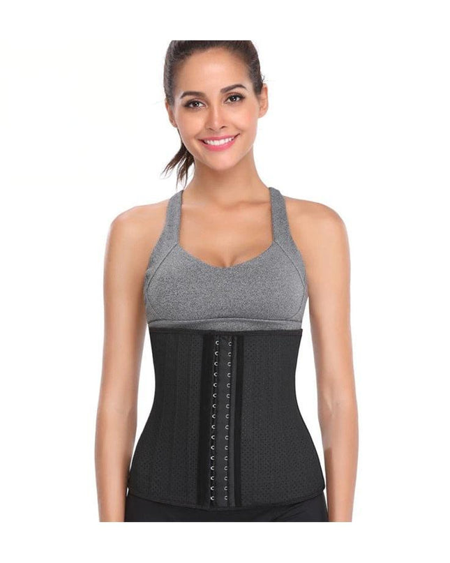 Corset Modelator 25 Atele Corset Pentru Vara 30cm inaltime Cu Gaurele Negru