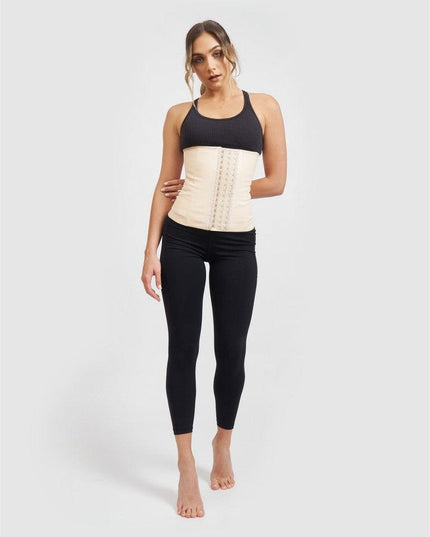 Corset Modelator Talie De Viespe, Modelare Abdomen Cu Compresie Puternica, 9 Atele, Nude