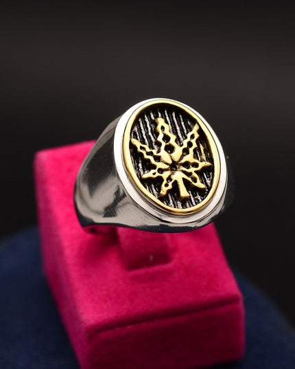 Ghiul Inox Argintiu Barbati Model --Frunza