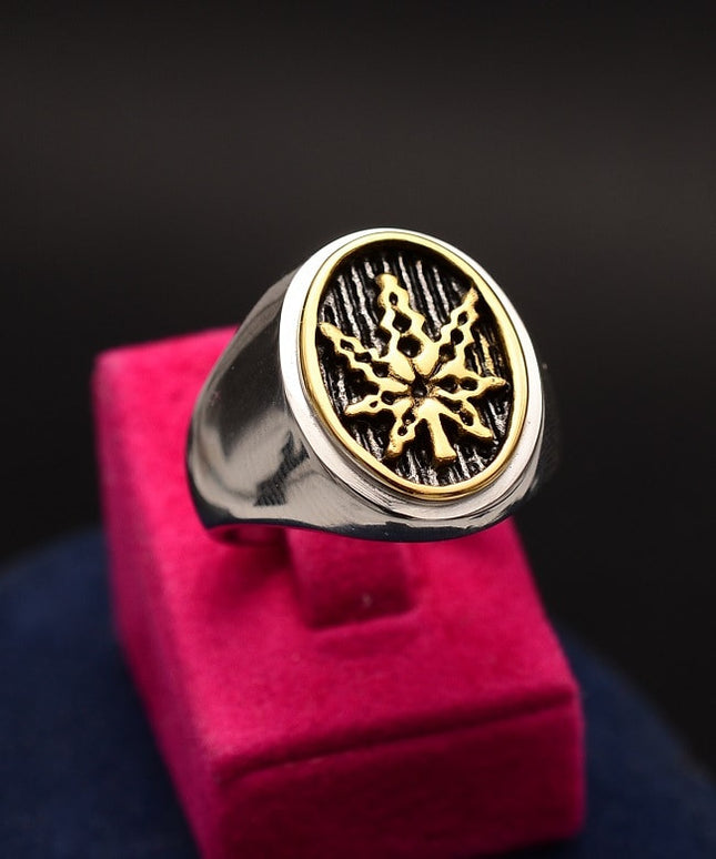 Ghiul Inox Argintiu Barbati Model --Frunza