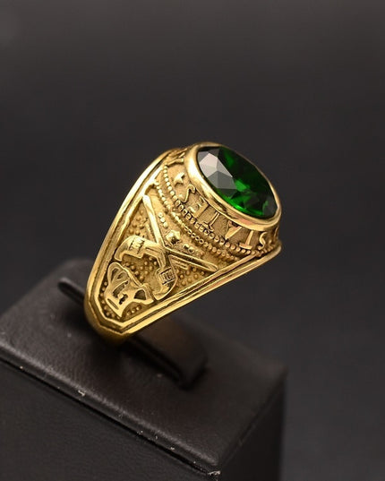 Ghiul Inox Barbati Model Verde cu Piatra Rotunda
