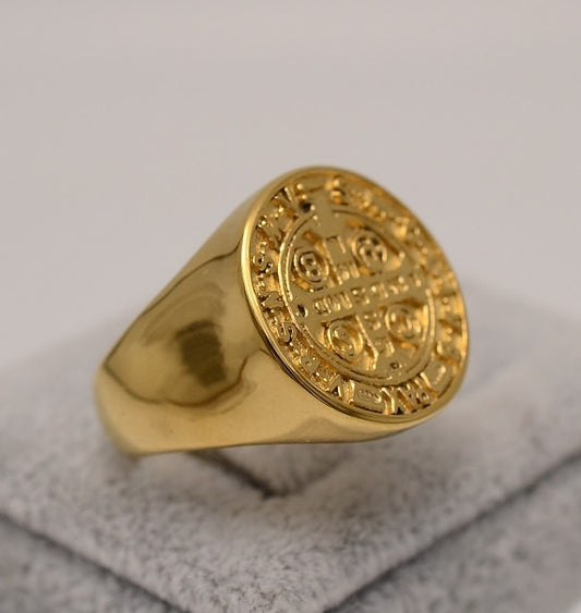 Stelvio Ghiul Inox Barbati-sfesnic Balanta- Catholic Holy Father Saint Benedict-- Cod Im639n Premium