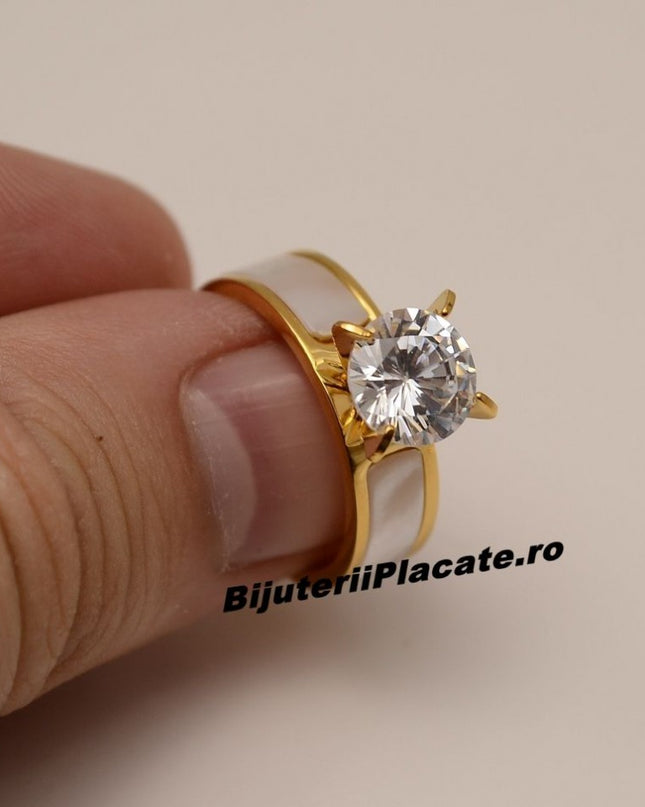 Stelvio Inel inox Dama cu Perla IF523 Premium , Oferta