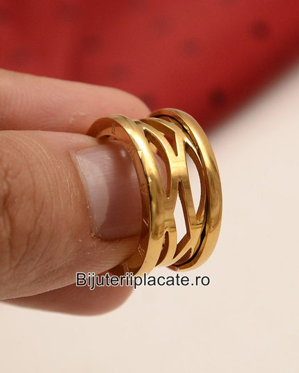 Stelvio Inel inox Dama model asemanator BVLGARI IF635 Premium , Oferta