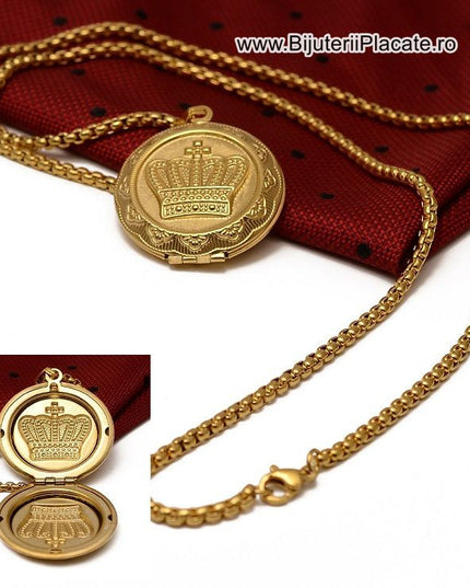 Lant Cu Medalion -coroana- Pentru Forografie