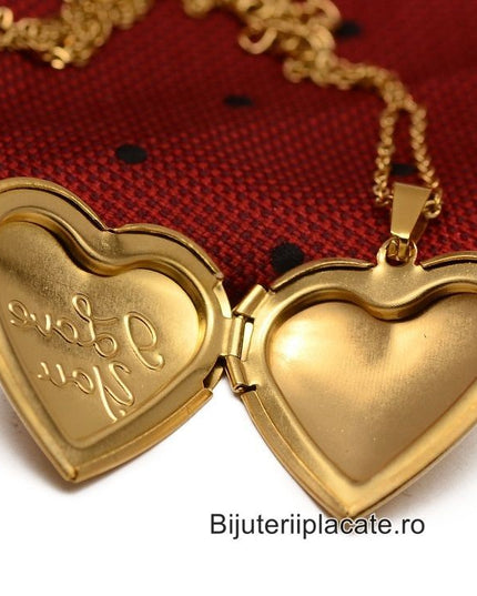 Lant Cu Medalion I Love You Pt Fotografie