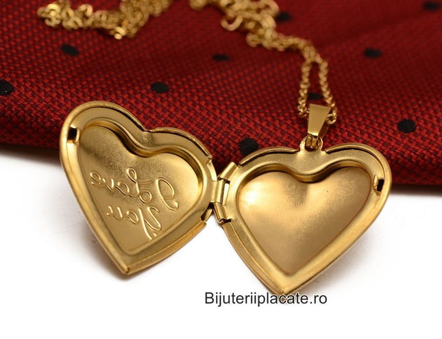 Lant Cu Medalion I Love You Pt Fotografie