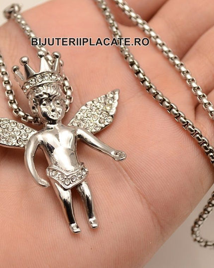 Lant Cu Pandantiv -angel- Inox Aurit