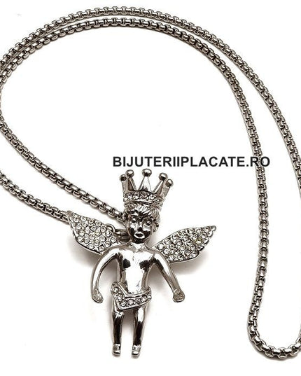 Lant Cu Pandantiv -angel- Inox Aurit
