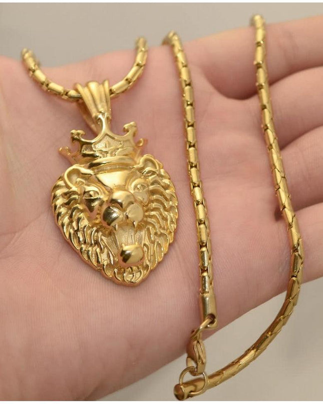 Lant Cu Pandantiv Inox -lion King- Gold