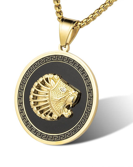 Lant Inox --black-- Si Medalion -lion