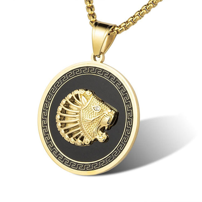 Lant Inox --black-- Si Medalion -lion