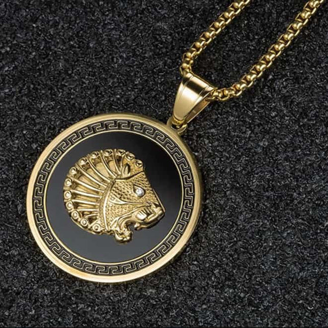 Lant Inox --black-- Si Medalion -lion