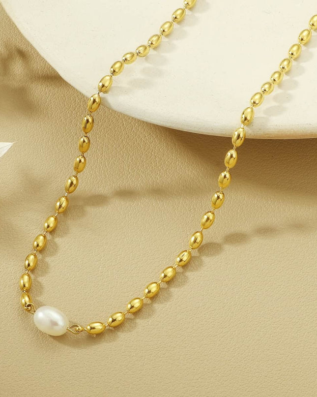Lant Placat Aur 18k Cu Perla – Eleganta Deosebita