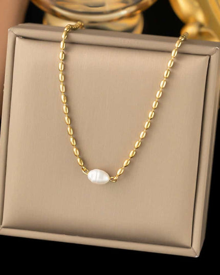 Lant Placat Aur 18k Cu Perla – Eleganta Deosebita