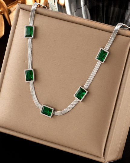 Lantisor Inox Aegintiu Snake Verde