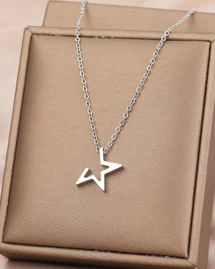 Lantisor Inox Argintiu Half Star