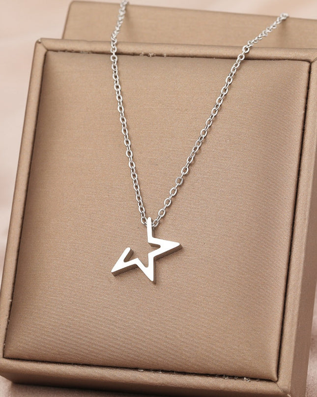 Lantisor Inox Argintiu Half Star