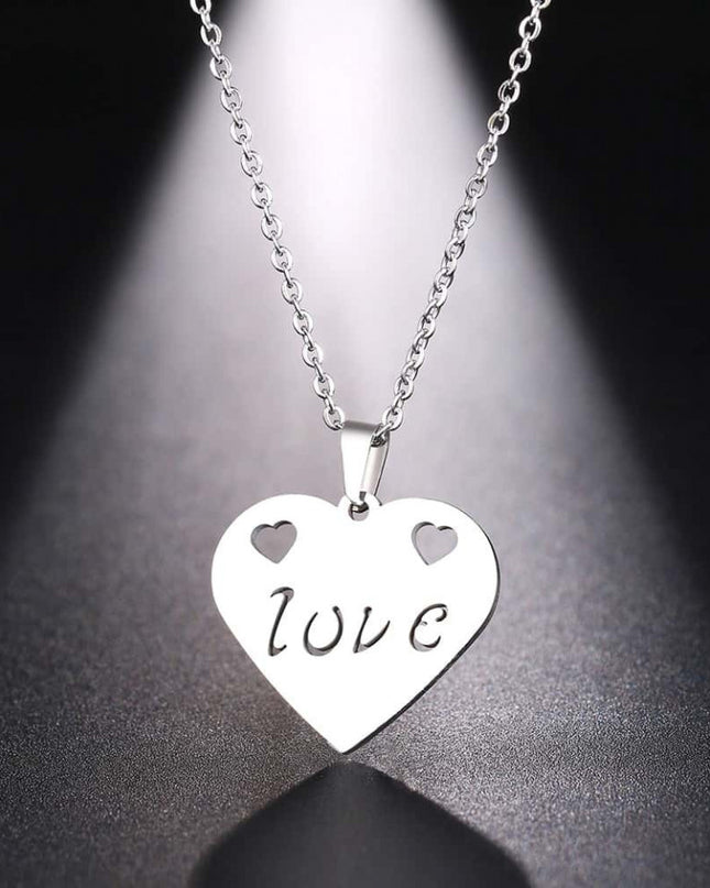 Lantisor Inox Argintiu Love Inima - N4