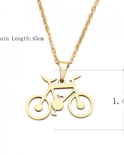 Lantisor Inox Auriu Bicicleta