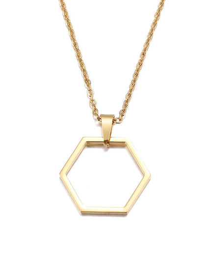 Lantisor Inox Auriu Hexagon