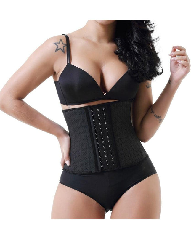 Mini Corset Modelator 25 Atele Corset Breathable -- De Vara-- Black 25 cm Inaltime Pentru o talie de Clepsidra