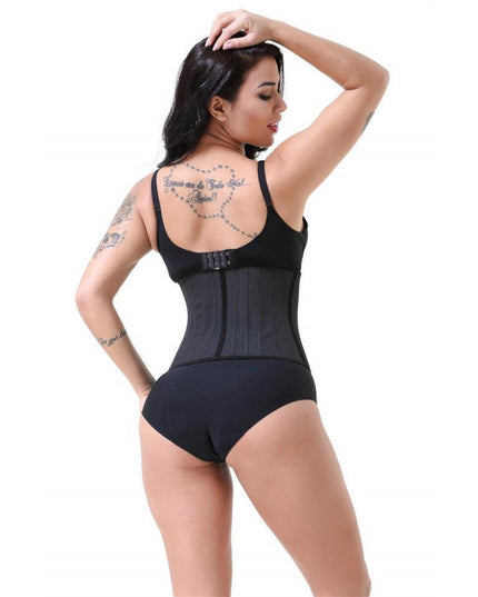 Mini Corset Modelator 25 Atele Corset Breathable -- De Vara-- Black 25 cm Inaltime Pentru o talie de Clepsidra