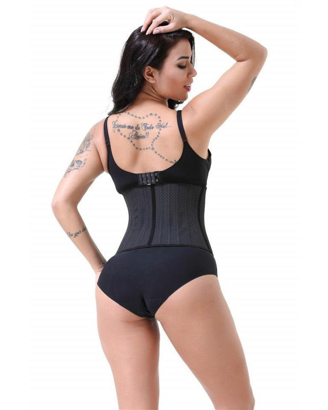 Mini Corset Modelator 25 Atele Corset Breathable -- De Vara-- Black 25 cm Inaltime Pentru o talie de Clepsidra