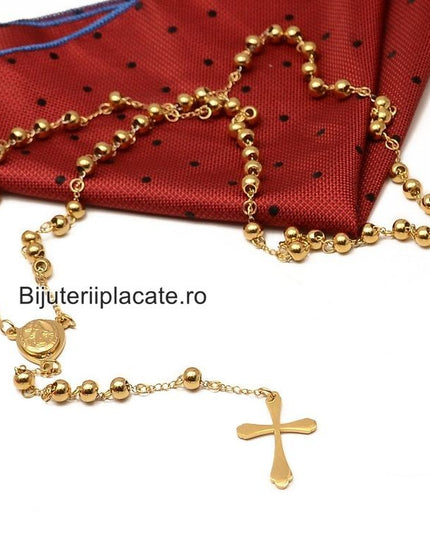 Rozariu Inox Cu Bile Deosebit Pentru Barbati Placat