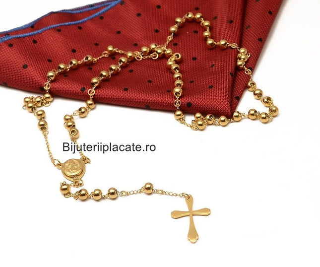 Rozariu Inox Cu Bile Deosebit Pentru Barbati Placat