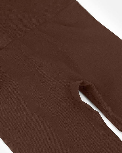 Salopeta Modelatoare Full Body Maro, Decolteu Adanc, Control Abdomen, Maneci Lungi, Picior Lung Fara Cusaturi Compresie 360° pentru Silueta