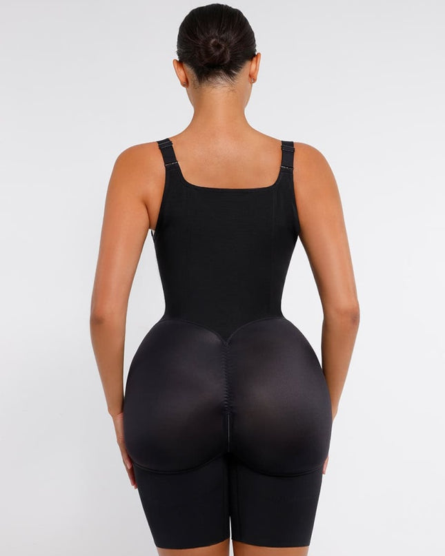 Salopeta Modelatoare Premium Faja Post Op Stage 2 – Perfecțiune în Modelare și Recuperare, Fara Sutien, Închidere cu Moș și Babă și Fermoar, Neagra