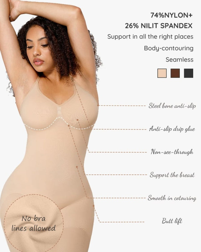 Salopetă Modelatoare Seamless Skins– Contur Perfect, Confort Maxim Cu efect de Compresie-NUDE