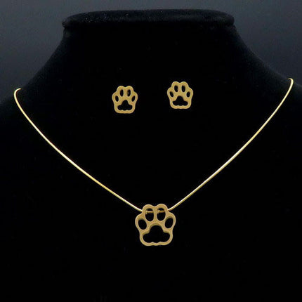 Set -catelus- Lantisor Cu Pandantiv + Cercei Inox