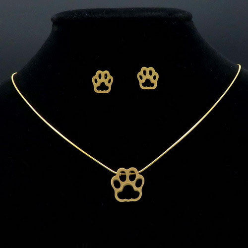 Set -catelus- Lantisor Cu Pandantiv + Cercei Inox