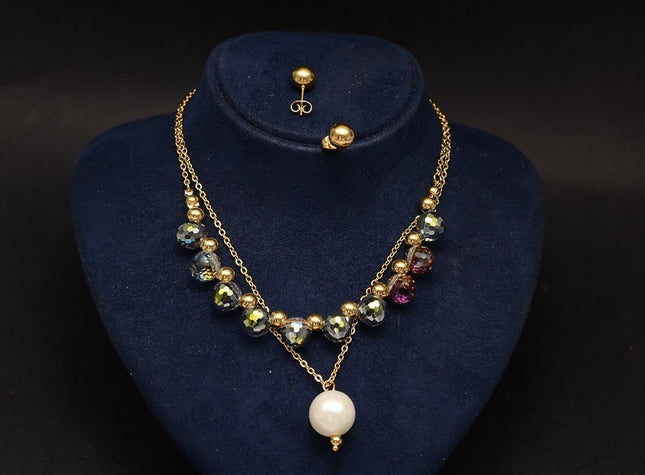 Set Lant+ Cercei Cameleon Fashion Gold -pearls