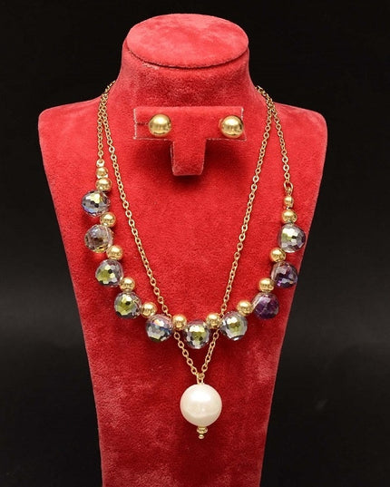 Set Lant+ Cercei Cameleon Fashion Gold -pearls