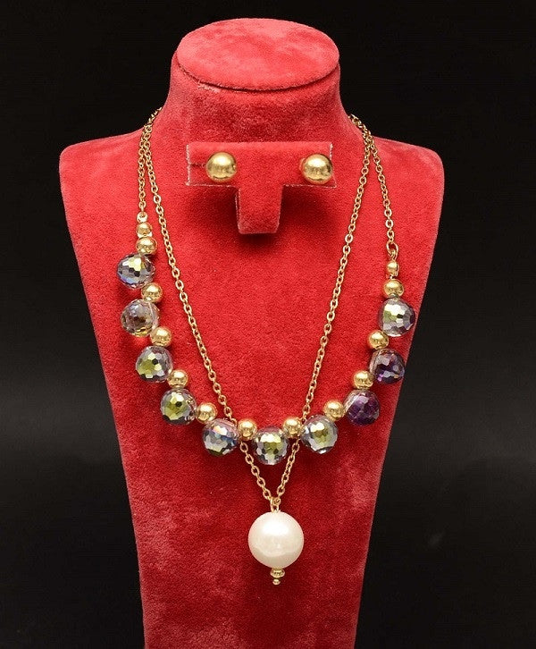 Set Lant+ Cercei Cameleon Fashion Gold -pearls