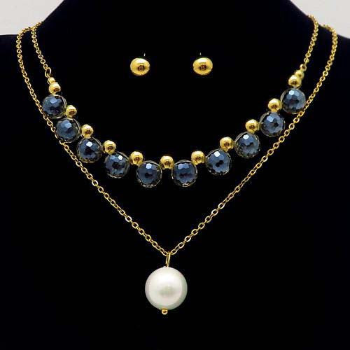 Set Lant+ Cercei Cameleon Fashion Gold -pearls