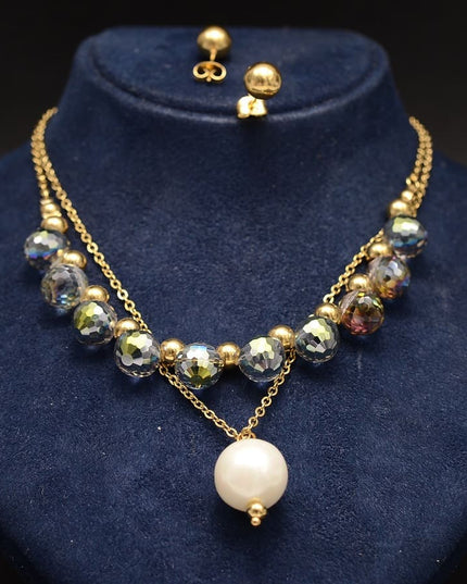 Set Lant+ Cercei Cameleon Fashion Gold -pearls