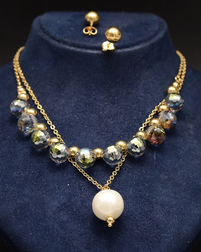 Set Lant+ Cercei Cameleon Fashion Gold -pearls