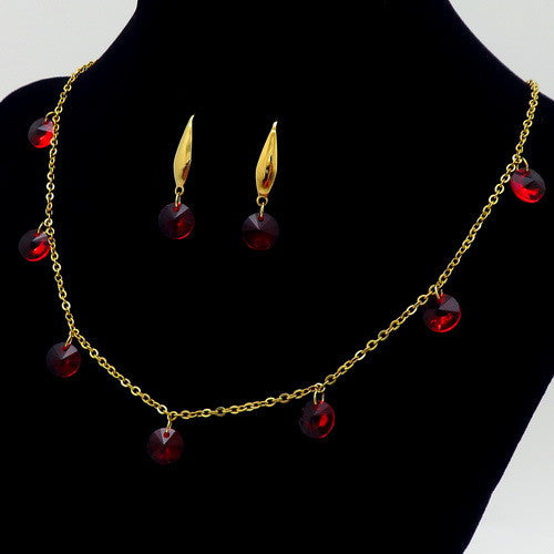 Set Lant+ Cercei Fashion Red Gold